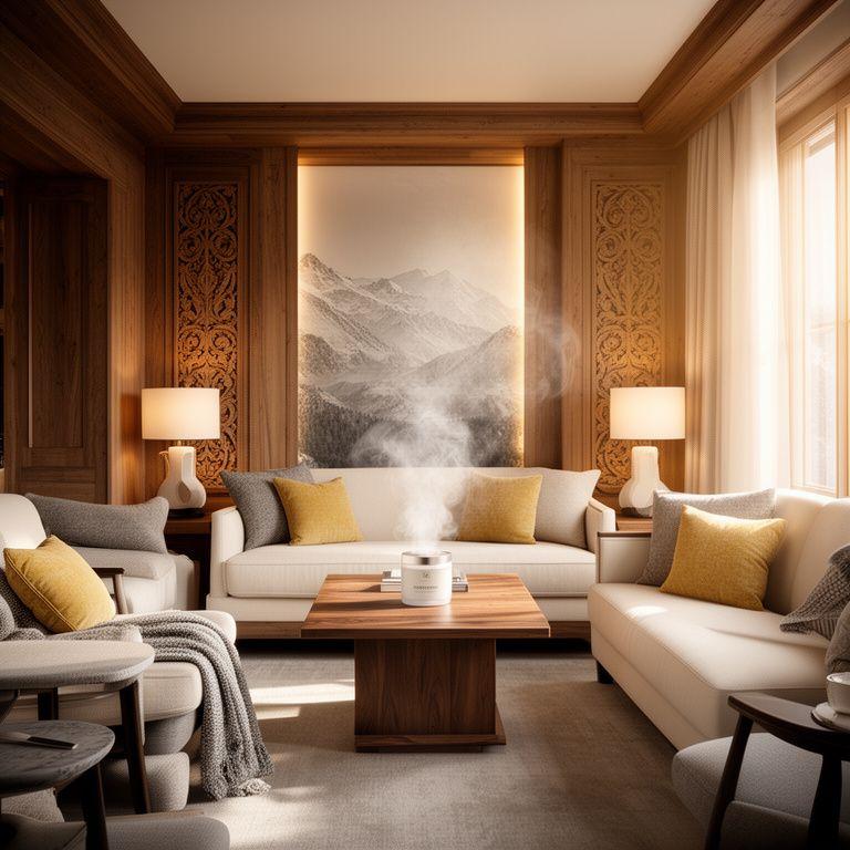 Elegantes Boutique-Hotel mit warmem Holzinterieur, sanfter Beleuchtung und dezenter Duftpräsentation